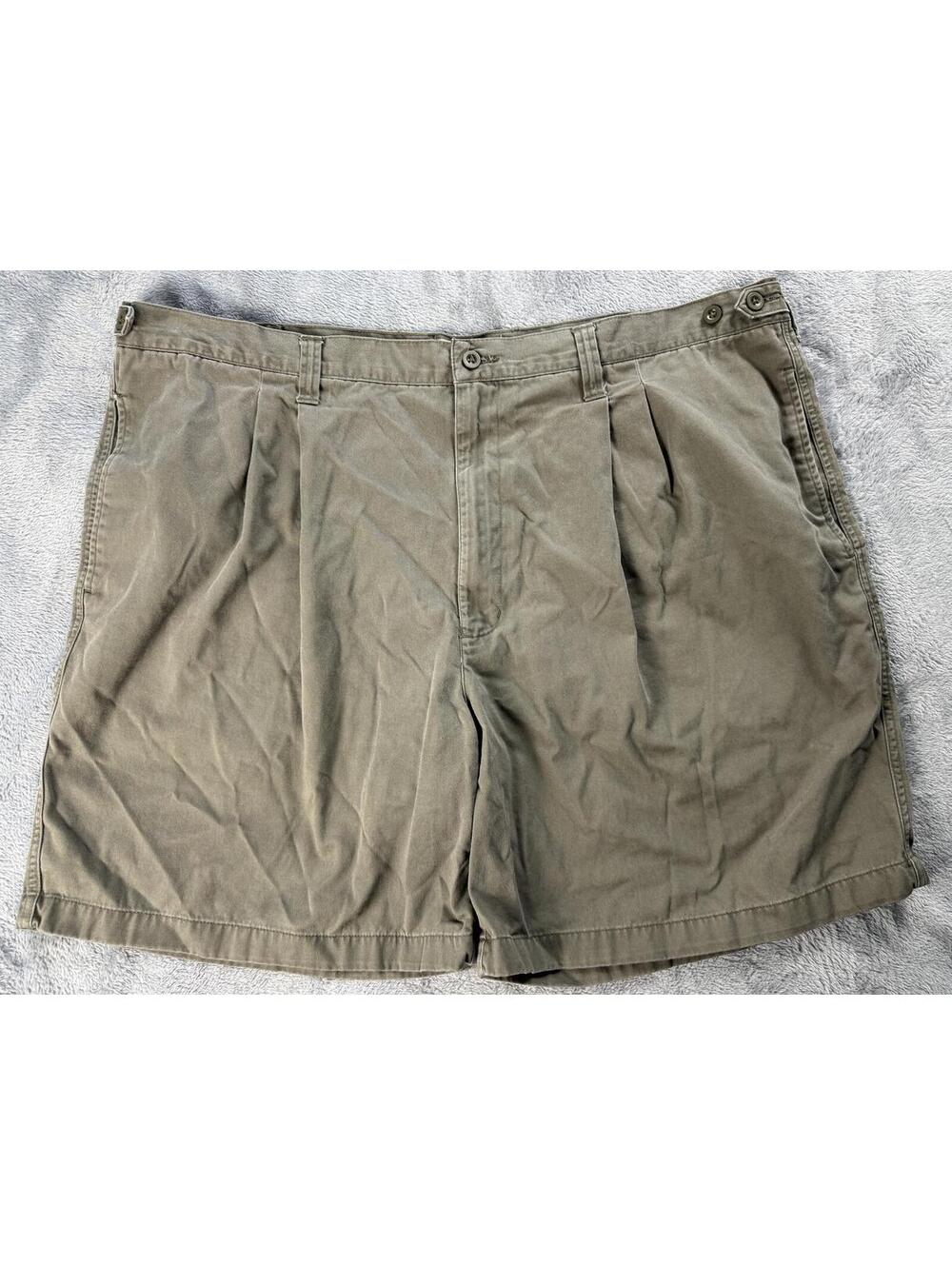 Cherokee Men’s Side Elastic Khaki Size 46 Shorts Casual 100 Percent Cotton